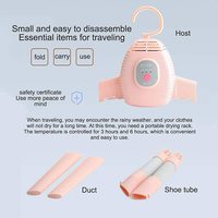 Séchoir à linge pliable mini de voyage, séche-chaussures électrique portable à air chaud suspendu