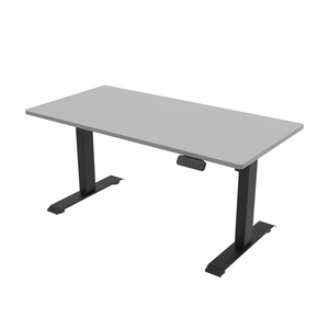 Bureau debout électrique moderne en acier inoxydable OMNI, réglable en hauteur avec 4 mémoires, table de travail à 2 niveaux pour bureau - Product Image 2