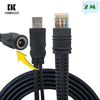 Câble USB vers RJ45 flexible blindé en PVC de haute qualité pour lecteur de codes-barres, alimentation CC 5521 pour Zebra Li3608 Li3678 Ds3608 Ds3678