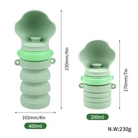 Bouteille d'eau pliable en silicone écologique pour animaux de compagnie, idéale pour les promenades et la boisson en extérieur