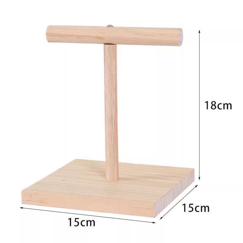 Support à oiseaux carré A09 - Version en bois massif