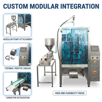Machine d'emballage verticale de qualité alimentaire, facile à nettoyer, avec système de dosage servo, pour le miel, la pâte de tomate, le lait, la pâte d'ail et les liquides en sachet