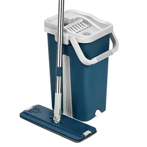 Easy To Clean Wet and Dry Separate Microfiber Cleaning Mop With Hands Free Bucket Mop