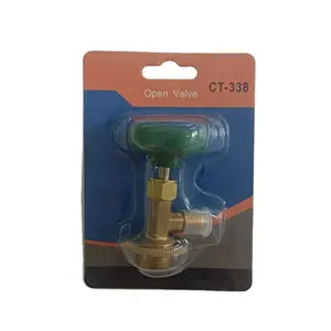 Universal refrigerant can tap valve CT-338 R22 R134a