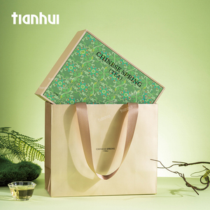 Tianhui Empty <strong>Paper</strong> <strong>Box</strong> Manufacturer <strong>Small</strong> Gold Folding <strong>Paper</strong> <strong>Box</strong> Suitable for Loose Tea Packaging - Product Image 1