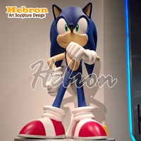 Statues de personnages de dessins animés haut de gamme__Sculptures Sonic grandeur nature personnalisées__Figurines Sonic pour la décoration intérieure et extérieure