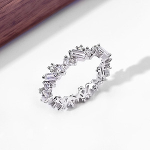 Wholesale Gold Silver Plated Fashion <b>Rings</b> Irregular <b>CZ</b> Cubic Zirconia Gemstone <b>Rings</b> for Women - Product Image 4