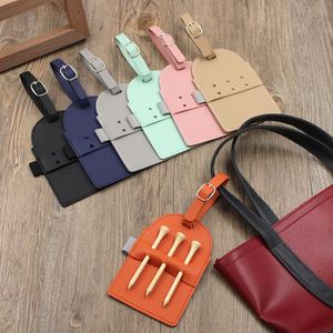 Outdoor Bag Pu Leather Holder With 4 Tee Slots Golf Accessories <b>Gift</b> for Golfer Men Women - Product Image 1