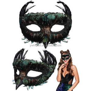 Masques de paon HLC, masques <span class=keywords><strong>d</strong></span>'animaux en <span class=keywords><strong>plumes</strong></span>, masques de mascarade, masques <span class=keywords><strong>d</strong></span>'<span class=keywords><strong>oiseaux</strong></span>, masques de cosplay pour Halloween, masques pour le Mardi Gras et le carnaval vénitien - Product Image 3