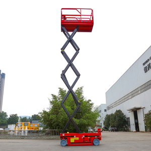 Tables élévatrices à ciseaux autopropulsées 4-14m 320kg 450kg, plateformes <span class=keywords><strong>de</strong></span> travail aériennes personnalisées, élévateur à ciseaux électrique - Product Image 1