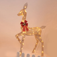 Grandes lumières extérieures de motif de famille de renne de la lumière 3D de décoration de Noël pour la décoration créative de vacances de centre commercial