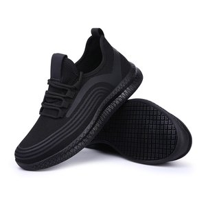 Zapatos de Seguridad de Fábrica China, Zapatos de Seguridad Transpirables con Superficie de Malla Negra, Certificación CE, Anti-Impactos, Anti-Pinchazos - Product Image 1