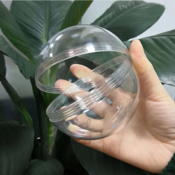 Boules en plastique transparentes personnalisées de 120mm de haut boules en capsule en plastique transparent 100mm 80mm 92mm