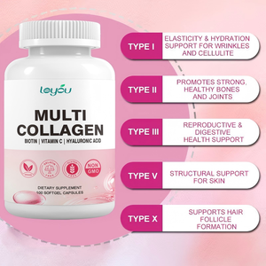 Cápsulas de Colágeno Marino Multi-Péptidos OEM/ODM con Ácido Hialurónico, Vitamina C, Biotina y Glutatión para Blanquear la Piel - Product Image 4