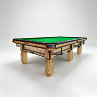 PUSHIZHE, table de billard chinoise 8 boules, 8 pieds, 9 pieds, cadre en bois massif, surface en ardoise naturelle, retour automatique des billes, table de billard d'intérieur