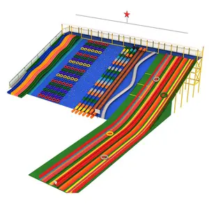 Corrediça arco-íris do campo de jogos da corte plástica de passeios sem energia dos produtos do parque de diversões corrediça