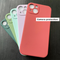 Accessoires pour téléphones portables : Coque de téléphone en silicone TPU avec doublure en microfibre douce couleur bonbon pour iPhone 17 Pro Max, 17 Air, 16