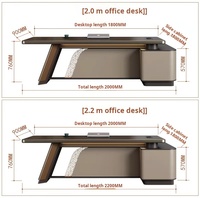 Mobilier de bureau moderne et simple luxueux pour les patrons de PDG-Bureau de directeur