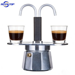 <span class=keywords><strong>Cafetera</strong></span> Moka Innovadora con Tubo Curvo de 100 ml, 2 Tazas, Portátil, para Estufa, con Logotipo Personalizado y Empaque a Color - Product Image 1