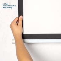 Layar Proyeksi Manual Berkualitas Tinggi untuk Film Rumah 100 Inch 16:9 4:3 Matte White, Dapat Dipasang di Dinding & Plafon