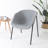 Fauteuil de salon moderne en feutre recyclé pour la maison, le bureau et l'appartement – Mobilier confortable et réglable Weiyi FC-002