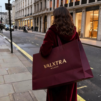 Sac de shopping de luxe en papier grande capacité personnalisé avec poignée en corde épaisse pour vêtements streetwear, souvenirs et emballage de détail vide