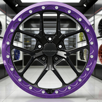 Jantes Beadlock Forgées de 18 Pouces 5X114.3 Super Légères pour Voitures de Course Drag Racing pour Ford Mustang Gt