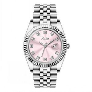 Set di Orologi al Quarzo in Acciaio Inossidabile per Coppie, Impermeabili, Orologi da Polso alla Moda, Regalo di San Valentino per Uomini e Donne - Product Image 5