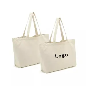 Wholesale Custom Printed Logo Design Eco Friendly Luxury Blank Canvas Bag