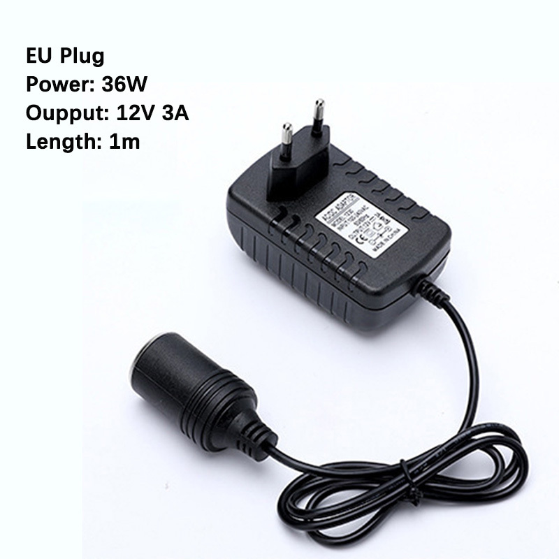 Enchufe europeo negro 12V 3A