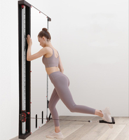 Máquina de entrenamiento funcional ajustable de acero inoxidable para montaje en pared, con espejo y sistema de cable cruzado, para gimnasio en casa, para mujeres
