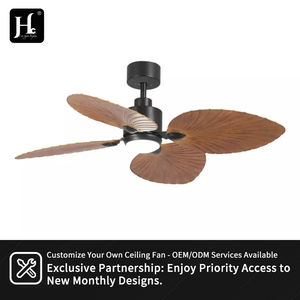 Ventilador de Techo de Estilo Tropical de 52 Pulgadas, Motor de CC Reversible, Función de Memoria, 4 Aspas, Ventilador de Techo Palm Island con Luz - Product Image 6