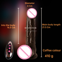 Vibromasseurs noirs réalistes en forme de pénis, jouets sexuels pour adultes pour femmes, vibromasseur télescopique chauffant, masturbateur anal 18+