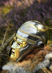 Casco Romano de la Herencia Romana, Metal Plateado/Dorado, Accesorio Decorativo para Disfraces, para Parques Temáticos, Eventos Culturales, Históricos - Product Image 2