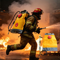 Sac à dos de pompier souple personnalisé pour unité de lutte contre l'incendie, avec pompe à eau intégrée, 16L 20L, pliable en PVC