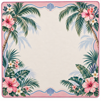 Tapis de Mahjong de luxe moderne carré rose de 33 pouces, tapis de Mahjong Birdie à réduction de bruit portable pour jeux de société