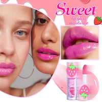 Gloss à lèvres brillant rose au design mignon, longue tenue, hydratant, végan, pour un usage quotidien, maquillage des lèvres, beauté