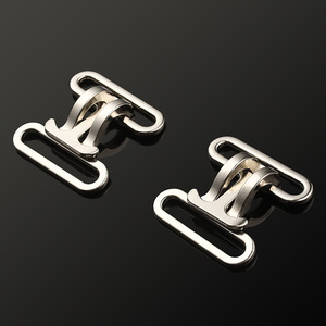 Hebilla metálica deslizante plateada ajustable para accesorios de bolsos, mochilas, equipaje de hombro y mochilas escolares, duradera - Product Image 1