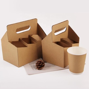 Customized 4/6 Bottle Corrugated Cardboard Wine Carrier Holder Beer Holder