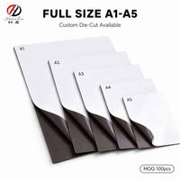 Imán de Goma Autoadhesivo para Refrigerador, Lámina de Imán de Goma Flexible de 0.5mm/1mm A4 con Adhesivo para Marco de Fotos y Pósteres