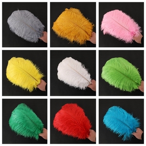 Plumes d'autruche naturelles brutes en gros, blanches, 14-16'' (35-40 cm), pour centre de table de mariage, costumes de carnaval, vêtements - Product Image 3