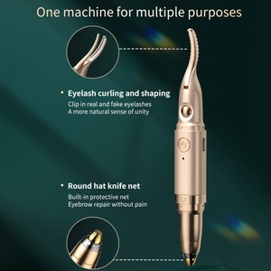Herramienta de Maquillaje Portátil Recargable por USB con Doble Modo de Temperatura, Anti-Escaldaduras, 2 en 1: Rizador de Pestañas y Recortador de Cejas con Calor - Product Image 3