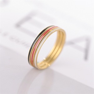 Anillo de Acero Inoxidable de 1 mm, Estilo Coreano, Muy Fino, Popular, Combinable con Todo, Anillo para Chicas, Venta al por Mayor - Product Image 4