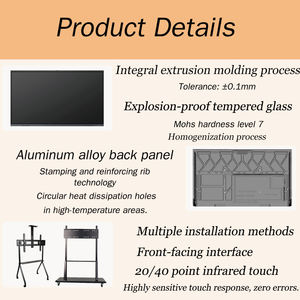 Tablette PC intelligente pour tableau scolaire de 55 pouces, 4K UHD, tableau blanc électronique, équipement éducatif interactif avec écran tactile IR 20 points - Product Image 3