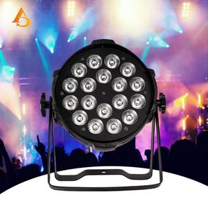 AICPOSE - Juego de 18 Luces LED Planas de Aluminio DMX para Discoteca, Luces LED para Escenario, Luces para DJ - Product Image 1