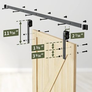 <strong>Barn</strong> <strong>Sliding</strong> <strong>Door</strong> System for 2 Panel <strong>Door</strong> , Double <strong>Barn</strong> <strong>Sliding</strong> <strong>Door</strong> Hardware Hit, 10 FT Double Set - Product Image 4