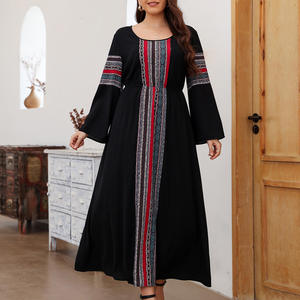 Dieses hochwertige und elegante Retro-Kleid im ethnischen Stil ist stilvoll und lässt Sie mit einem Patchwork-Stil jünger und schlanker aussehen - Product Image 4