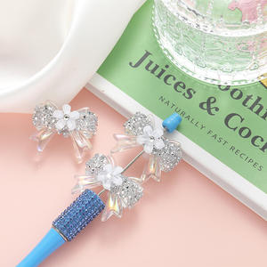 2025 nouveau Design Sakura strass UV placage nœud papillon pour téléphone chaîne porte-clés faisant acrylique perles personnalisées pour bricolage stylos à perles - Product Image 2