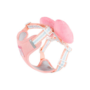 Dog leash with bow, dog <b>harness</b>, vest style, breathable, anti-breakage, lightweight, in stock, wholesale. - Product Image 2