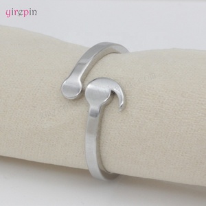 Phong Cách Đơn Giản Đồ Trang Sức Thép Không Gỉ Nhẫn Có Thể Điều Chỉnh Mở Nhẫn <span class=keywords><strong>Semicolon</strong></span> Nhẫn Trang Sức Cho Phụ Nữ Inspirational Quà Tặng - Product Image 2